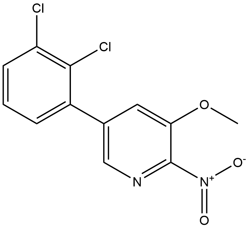 5-(2,3-dichlorophenyl)-3-methoxy-2-nitropyridine Structure