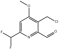 3-(Chloromethyl)-6-(difluoromethyl)-4-methoxypyridine-2-carboxaldehyde Structure