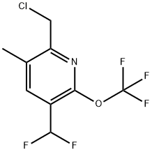 2-(Chloromethyl)-5-(difluoromethyl)-3-methyl-6-(trifluoromethoxy)pyridine Structure