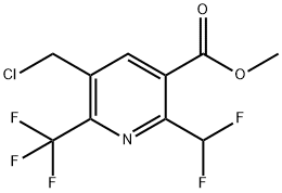 Methyl 3-(chloromethyl)-6-(difluoromethyl)-2-(trifluoromethyl)pyridine-5-carboxylate Structure