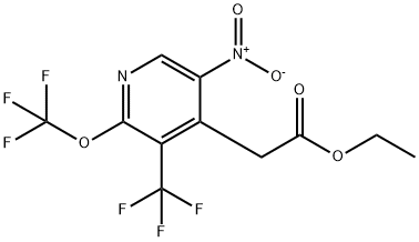 Ethyl 5-nitro-2-(trifluoromethoxy)-3-(trifluoromethyl)pyridine-4-acetate Structure