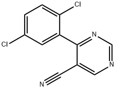 5-Cyano-4-(2,5-dichlorophenyl)pyrimidine Structure