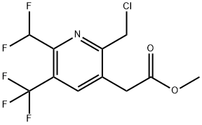 Methyl 2-(chloromethyl)-6-(difluoromethyl)-5-(trifluoromethyl)pyridine-3-acetate Structure