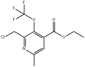 Ethyl 2-(chloromethyl)-6-methyl-3-(trifluoromethoxy)pyridine-4-carboxylate Structure