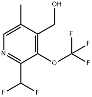 2-(Difluoromethyl)-5-methyl-3-(trifluoromethoxy)pyridine-4-methanol Structure