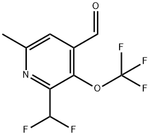 2-(Difluoromethyl)-6-methyl-3-(trifluoromethoxy)pyridine-4-carboxaldehyde Structure