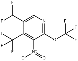 5-(Difluoromethyl)-3-nitro-2-(trifluoromethoxy)-4-(trifluoromethyl)pyridine Structure