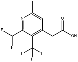 2-(Difluoromethyl)-6-methyl-3-(trifluoromethyl)pyridine-4-acetic acid Structure