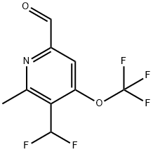 3-(Difluoromethyl)-2-methyl-4-(trifluoromethoxy)pyridine-6-carboxaldehyde 구조식 이미지