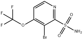 3-Bromo-4-(trifluoromethoxy)pyridine-2-sulfonamide Structure