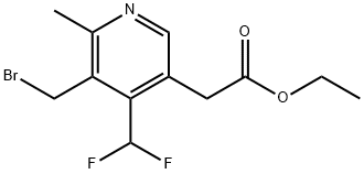 Ethyl 3-(bromomethyl)-4-(difluoromethyl)-2-methylpyridine-5-acetate Structure