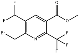 Methyl 2-(bromomethyl)-3-(difluoromethyl)-6-(trifluoromethyl)pyridine-5-carboxylate Structure