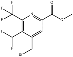 Methyl 4-(bromomethyl)-3-(difluoromethyl)-2-(trifluoromethyl)pyridine-6-carboxylate Structure