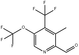 3-Methyl-5-(trifluoromethoxy)-4-(trifluoromethyl)pyridine-2-carboxaldehyde Structure