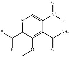 2-(Difluoromethyl)-3-methoxy-5-nitropyridine-4-carboxamide Structure