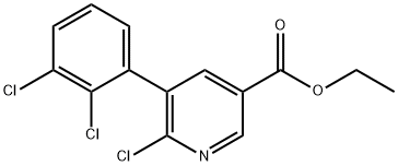 Ethyl 6-chloro-5-(2,3-dichlorophenyl)nicotinate Structure