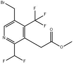 Methyl 5-(bromomethyl)-2-(difluoromethyl)-4-(trifluoromethyl)pyridine-3-acetate Structure