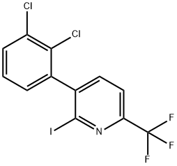 3-(2,3-Dichlorophenyl)-2-iodo-6-(trifluoromethyl)pyridine Structure