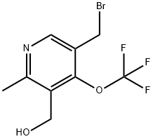 5-(Bromomethyl)-2-methyl-4-(trifluoromethoxy)pyridine-3-methanol Structure