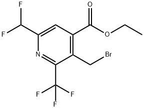 Ethyl 3-(bromomethyl)-6-(difluoromethyl)-2-(trifluoromethyl)pyridine-4-carboxylate Structure