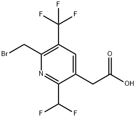 2-(Bromomethyl)-6-(difluoromethyl)-3-(trifluoromethyl)pyridine-5-acetic acid 구조식 이미지