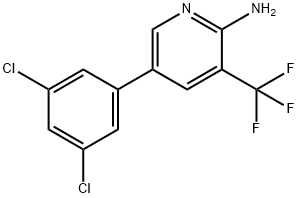 2-Amino-5-(3,5-dichlorophenyl)-3-(trifluoromethyl)pyridine 구조식 이미지