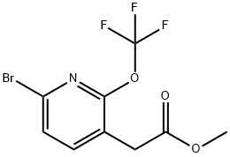 Methyl 6-bromo-2-(trifluoromethoxy)pyridine-3-acetate Structure