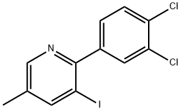 2-(3,4-Dichlorophenyl)-3-iodo-5-methylpyridine Structure