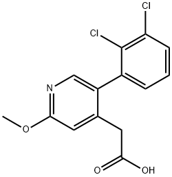 5-(2,3-Dichlorophenyl)-2-methoxypyridine-4-acetic acid Structure