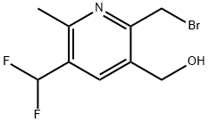 2-(Bromomethyl)-5-(difluoromethyl)-6-methylpyridine-3-methanol Structure