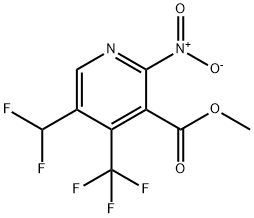 Methyl 5-(difluoromethyl)-2-nitro-4-(trifluoromethyl)pyridine-3-carboxylate Structure