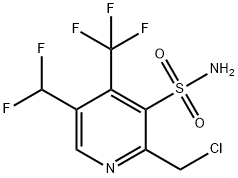 2-(Chloromethyl)-5-(difluoromethyl)-4-(trifluoromethyl)pyridine-3-sulfonamide Structure