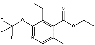 Ethyl 3-(fluoromethyl)-5-methyl-2-(trifluoromethoxy)pyridine-4-carboxylate Structure