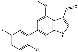 6-(2,5-Dichlorophenyl)-4-methoxyindole-3-carboxaldehyde Structure