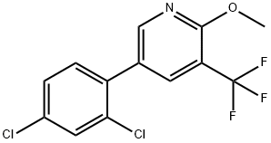 5-(2,4-Dichlorophenyl)-2-methoxy-3-(trifluoromethyl)pyridine 구조식 이미지