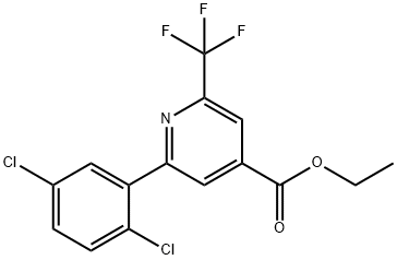 Ethyl 2-(2,5-dichlorophenyl)-6-(trifluoromethyl)isonicotinate Structure