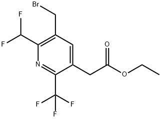 Ethyl 3-(bromomethyl)-2-(difluoromethyl)-6-(trifluoromethyl)pyridine-5-acetate Structure