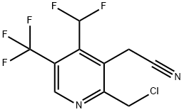 2-(Chloromethyl)-4-(difluoromethyl)-5-(trifluoromethyl)pyridine-3-acetonitrile Structure