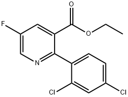 Ethyl 2-(2,4-dichlorophenyl)-5-fluoronicotinate Structure