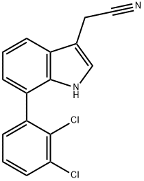 7-(2,3-Dichlorophenyl)indole-3-acetonitrile Structure