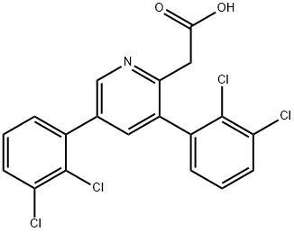 3,5-Bis(2,3-dichlorophenyl)pyridine-2-acetic acid Structure