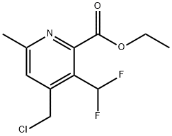 Ethyl 4-(chloromethyl)-3-(difluoromethyl)-6-methylpyridine-2-carboxylate Structure