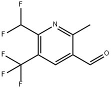 2-(Difluoromethyl)-6-methyl-3-(trifluoromethyl)pyridine-5-carboxaldehyde Structure