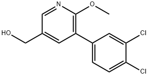 3-(3,4-Dichlorophenyl)-2-methoxypyridine-5-methanol Structure