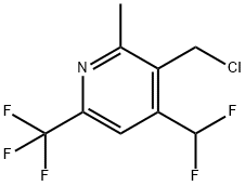 3-(Chloromethyl)-4-(difluoromethyl)-2-methyl-6-(trifluoromethyl)pyridine Structure