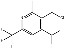 3-(Chloromethyl)-4-(difluoromethyl)-2-methyl-6-(trifluoromethyl)pyridine 구조식 이미지