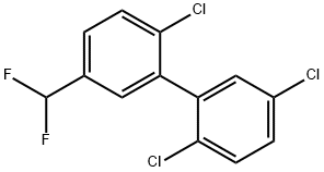 2'-Chloro-2,5-dichloro-5'-difluoromethyl-biphenyl Structure