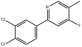 2-(3,4-Dichlorophenyl)-4-fluoro-5-methylpyridine Structure