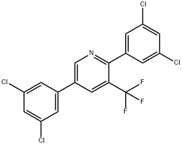 2,5-Bis(3,5-dichlorophenyl)-3-(trifluoromethyl)pyridine Structure