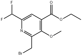 Ethyl 2-(bromomethyl)-6-(difluoromethyl)-3-methoxypyridine-4-carboxylate Structure